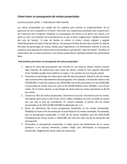 C&oacute;mo hacer un presupuesto de ventas proyectadas