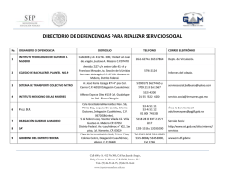 directorio de dependencias para realizar servicio social