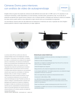 Cámaras Domo para interiores con análisis de vídeo de