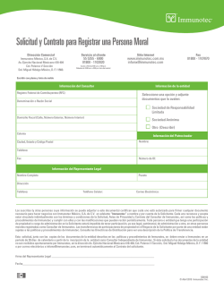 Solicitud y Contrato para Registrar una Persona