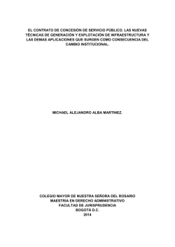 el contrato de concesión de servicio público. las nuevas técnicas de
