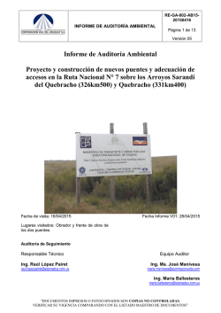 Informe de Auditoría Ambiental 16.04.2015