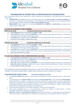 informacion adicional preparacion colonoscopia