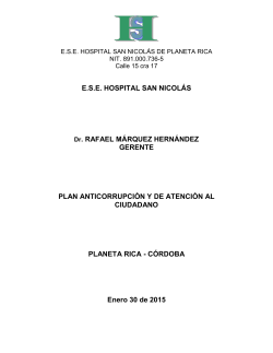 E.S.E. HOSPITAL SAN NICOLÁS Dr. RAFAEL MÁRQUEZ