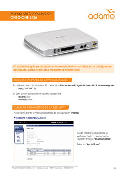 Manual de Configuraci&oacute;n ONT ZHONE 2426