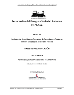 Descargar la Circular nº 1 - FEPASA | Ferrocarriles del Paraguay SA