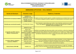Grilla de Seminarios optativos (Ciclo B&aacute;sico)