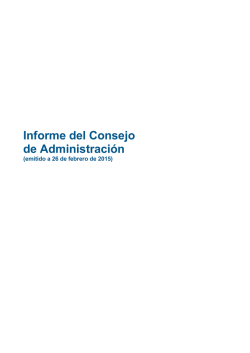 Informe del Consejo de Administración de 2014