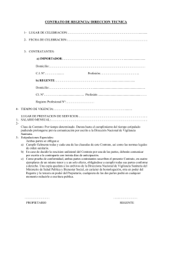 Contrato para Importador Menor - Dirección Nacional de Aduanas