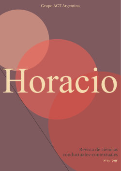 Horacio, Nro 1, 2015 - Grupo ACT Argentina