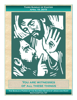 You are witnesses of all these things