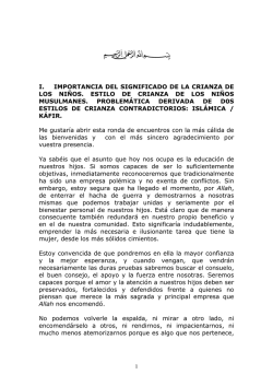 i. importancia del significado de la crianza de los ni&ntilde;os. estilo de