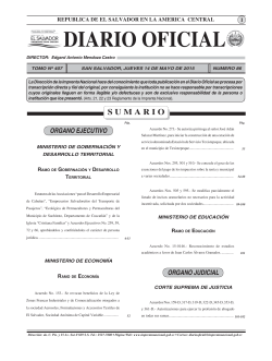 14 - Diario Oficial de la República de El Salvador
