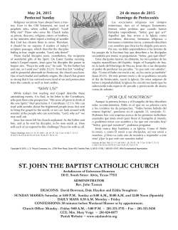 ST. JOHN THE BAPTIST CATHOLIC CHURCH