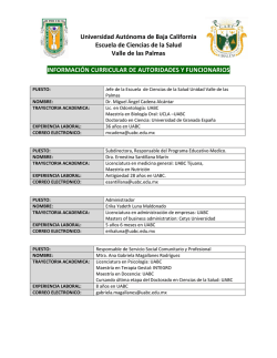 Informacion Curricular