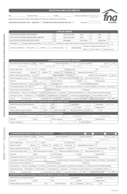 Formulario Solicitud &Uacute;nica de Cr&eacute;dito