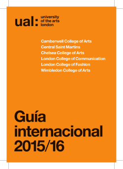 Guía internacional 2015/16 - University of the Arts London