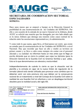 SECRETARIA DE COORDINACION SECTORIAL