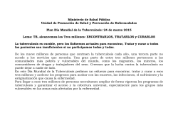 Dia Mundial de lucha contra la Tuberculosis 2015