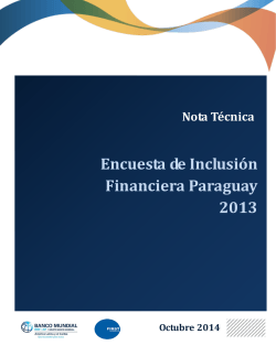 Measuring Financial inclusion in Paraguay 2014