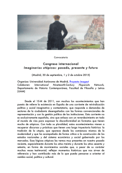 Imaginarios ut&oacute;picos: pasado, presente y futuro