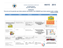 Calendario Mayo 2015 - Centro de Estudios Cortazar