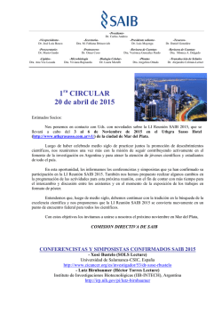 Primera Circular 2015