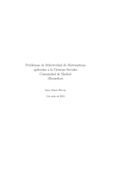 Ex&aacute;menes de Selectividad(Matem&aacute;ticas aplicadas a las Ciencias
