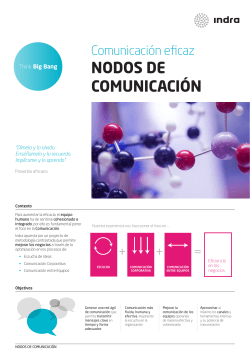 NODOS DE COMUNICACIÓN - Indra Business Consulting