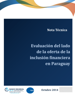Measuring Financial inclusion in Paraguay 2014