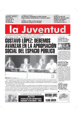 GUSTAVO L&Oacute;PEZ: DEBEMOS AVANZAR EN