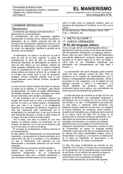 Ficha Bibliografica N&deg;6 Manierismo
