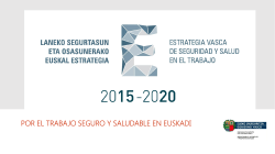 Estrategia Vasca de Seguridad y Salud en el Trabajo 2015