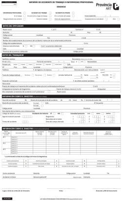informe de accidente de trabajo o enfermedad