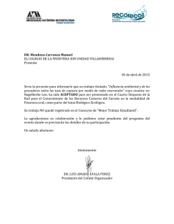 DR. Mendoza-‐Carranza Manuel EL COLEGIO