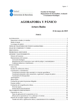 AGORAFOBIA Y PÁNICO Arturo Bados