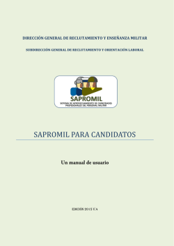 SAPROMIL para candidatos: un manual de usuario