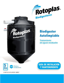 Ficha Tecnica Biodigestor - GOELBRA Industrial SA de CV