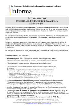 Requisitos para estudios universitarios con bachillerato alemán [pdf