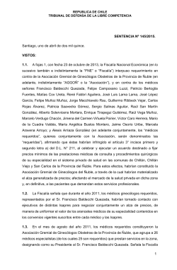 Sentencia_145_2015 - Sociedad Chilena de Obstetricia y Ginecolog&iacute;a