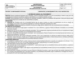 Implementaci&oacute;n del Plan Par - Bienestar