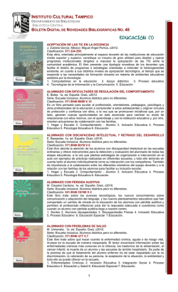 EDUCACI&Oacute;N (1) - Instituto Cultural Tampico ICT
