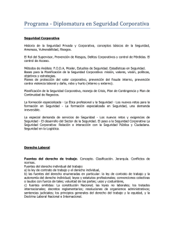 Programa - Diplomatura en Seguridad Corporativa