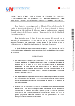 INSTRUCCIONES TOMAS POSESI&Oacute;N Y CESES