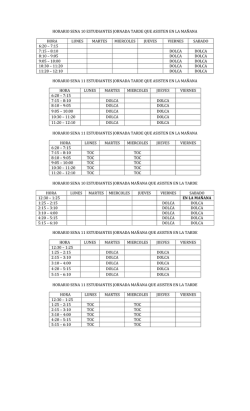 HORARIO SENA 10 ESTUDIANTES JORNADA TARDE QUE