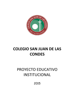 COLEGIO SAN JUAN DE LAS CONDES PROYECTO EDUCATIVO