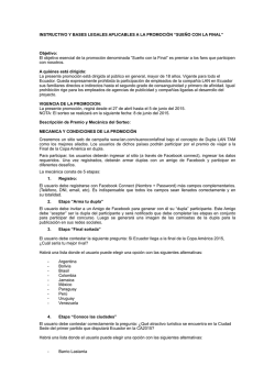 INSTRUCTIVO Y BASES LEGALES APLICABLES A LA