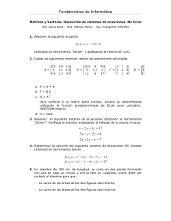 Resolución de sistemas de ecuaciones y operaciones con matrices