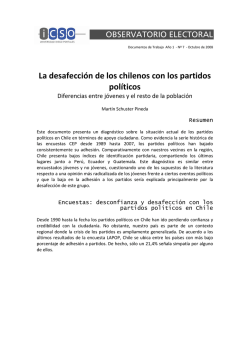 La desafección de los chilenos con los partidos políticos