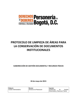 protocolo de limpieza de áreas para la conservación de